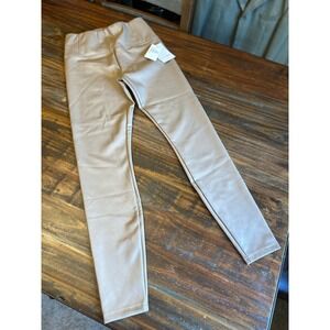 Love Fire Faux Leather Leggings Taupe Grey High Waist Medium size‎ 28